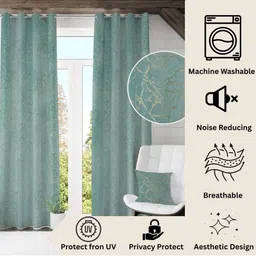 GEET CREATIONS Grey Set of 2 Window Curtain image 4