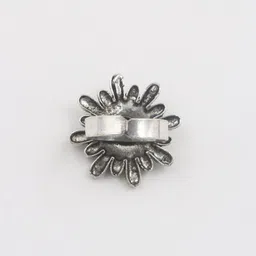 NAMAN ARTS Silver-Plated Oxidised Adjustable Finger Ring image 2
