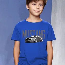 LONDON STREETS Boy's Typography Printed Round Neck Cotton T-shirt-picture-46