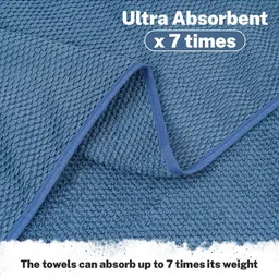 Fezora Navy Blue Microfiber 400 GSM Simply Modern Bath Towel image 5