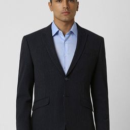 van heusen V Dot Striped Slim-Fit Single-Breasted Causal Blazer-picture-3