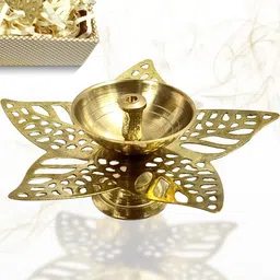 Lamina Set of 5 Floral Brass Diya-image-13
