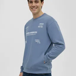 Mast & Harbour Typography Printed Drop-Shoulder Sleeve Sweatshirt-picture-37