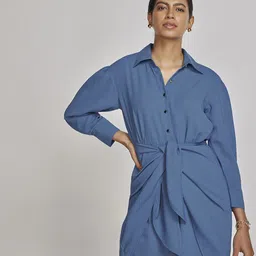The Label Life Women Solid Shirt Dress image 1