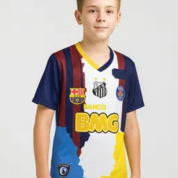 dostitch Boys Blue Polyester Typography Printed Dri-FIT T-shirt-image-93