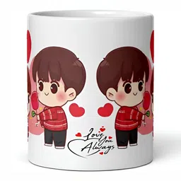 Mr UVD White Graphic Printed Ceramic Glossy Mug 350 ml image 4