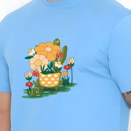 KaamBhari Graphic Printed Round Neck Regular Fit Cotton T-shirt image 4