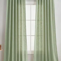 HOMEMONDE Green 2 Pieces Cotton Long Door Curtain-picture-13