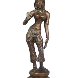 Exotic India Brown Devi Parvati Religious Idol Showpiece-image-45