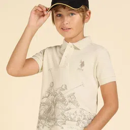 U.S. Polo Assn. Kids Boys Printed Polo Collar Pockets T-shirt image 2