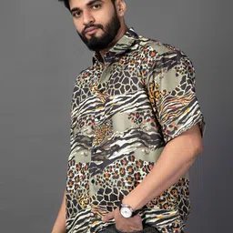 BROWN BROTHERS Unisex Relaxed Animal Opaque Printed Casual Shirt-picture-13