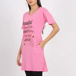 INNAYARA DIVIRTA Women Typography Printed T-shirt image 3