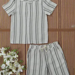 The Lion and The Fish Boys Striped Shirt With Shorts-picture-20