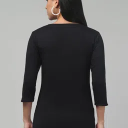 FAMBEE Women Embroidered Thread Work Woollen Kurta image 2