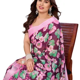 Moda Rapido Floral Printed Saree image 3