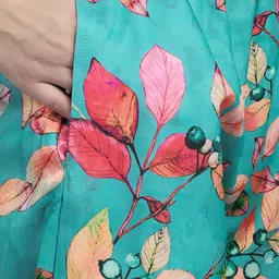 all about you Printed Mandarin Collar Tunic With Trousers Co-Ords image 3