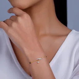 GIVA Gold Nitya Diamond Mangalsutra Bracelet image 5