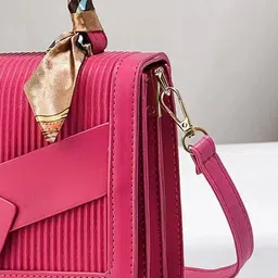 StyleCast Women Textured Structured Bow Detail Satchel Bag image 2