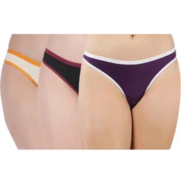 ORLIZEA Pack of 3 Women Low-Rise Cotton Blend Thongs-picture-17