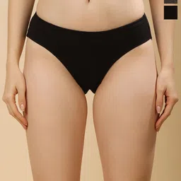 Moda Rapido Pack Of 2 Cotton Mid-Rise Basic Briefs-picture-29