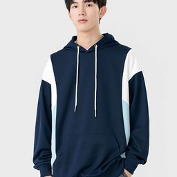 StyleCast x Revolte Men Colourblocked Hooded Sweatshirt-picture-1