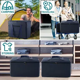 Myntra Elegant Homes Navy Blue 2 Pieces Multi-Utility Organisers image 5