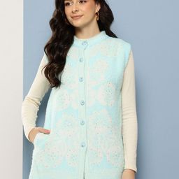 Aarika Floral Woollen Longline Cardigan-picture-37