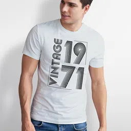 Seekbuylove Typography Printed Round Neck Bio Finish Pure Cotton T-shirt image 4