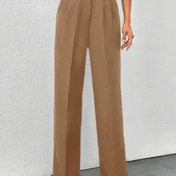 BROADSTAR Women Smart High-Rise Pleated Trousers-image-7