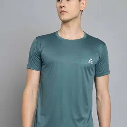 Triple Dot Men Solid Round Neck T-shirt-image-10