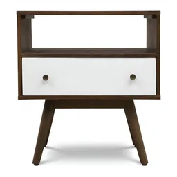 IAAH Bamford Brown & White Wooden Bedside Table-picture-34