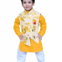 KL COLLECTION Boys Yellow Clothing Set-image-4