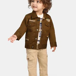 DOTSON Boys Printed Short Sleeves T-shirt With Trousers & Jacket-image-1