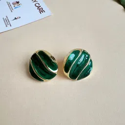 The Jewellery Tale Sterling Silver Gold-Plated Contemporary Studs-picture-24
