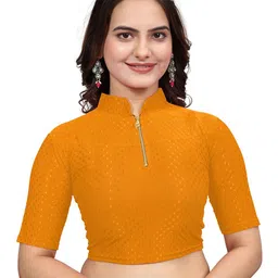 SS Sanket Synthetics Embroidered Saree Blouse-picture-38