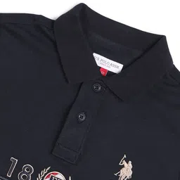U.S. Polo Assn. Kids Boys Brand Logo Printed Polo Collar T-shirt image 2