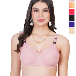 Liigne Women Pack Of 6 Non Padded Full Coverage Non-Wired Cotton Maternity Bra-picture-14