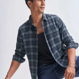 HIGHLANDER Slim Fit Other Checks Checked Cotton Shirt-image-21