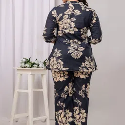 Style Heaven Printed Pure Cotton Tunic & Trousers Co-Ord Set image 5