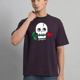 SWAGNOX Men Graphic Printed Round Neck Cotton T-shirt-picture-29