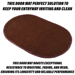 Kuber Industries 2-Pcs Brown Anti-Skid Doormats image 4