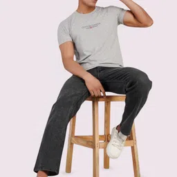 BAESD Men Comfort Regular Fit Mid-Rise Light Fade Stretchable Jeans image 2