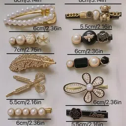 LEVOT Women Embellished French Barrette image 2