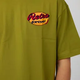 glitchez Men Black Relaxed Fit Typography Printed T-shirt image 2