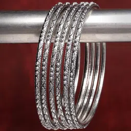 Anouk Set Of 6 German Silver Oxidized Bangles-picture-31