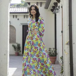 sanskrutihomes Top Skirt Co-ords Set image 3