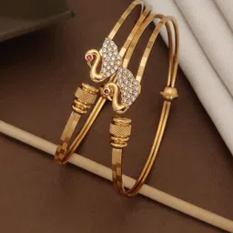 Shrinathji Imitation Women Brass Gold-Plated Bangle-Style Bracelet-picture-28