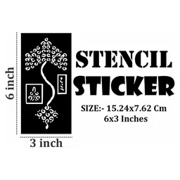 VOORKOMS Mehndi Stencil Sticker Designs With Detailed Floral & Leaf image 3