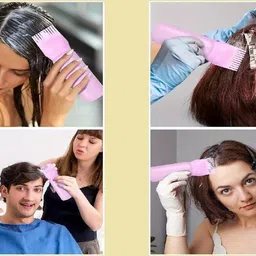 zaoeri Hair oil dispenser bottle hair oil empty bottle for oiling &dye application tool image 5
