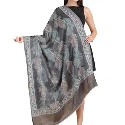 Stole & Yarn Unisex Woven Design Woolen Stole image 1